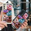 Phone Case: 2D Flat, Fits Samsung Galaxy A34 A35 M05 M06 S20 S22 S21 FE Plus 5G Protective Case, Cartoon Donut, Perfect Christmas and Halloween Holida