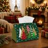 1pc Modern Abstract Holiday Tissue Box - Geometric Pine Tree Forest Napkin Storage Box, Suitable for Rolls/Facial Tissues/Single Sheets, Multi-Functio