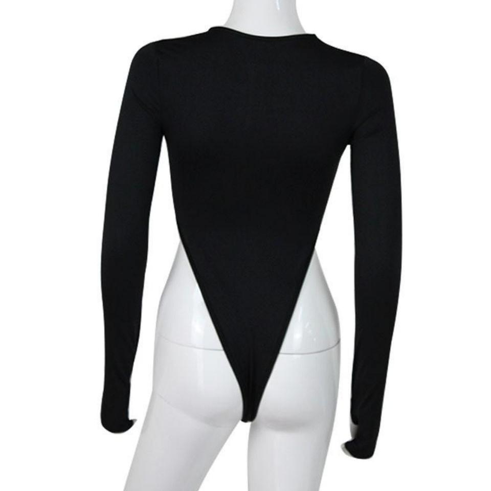 Sommer Cross Border Damen Langarm Slim Fit Body Sexy Spicy Girl Personalisierbares Top mit Reißverschluss