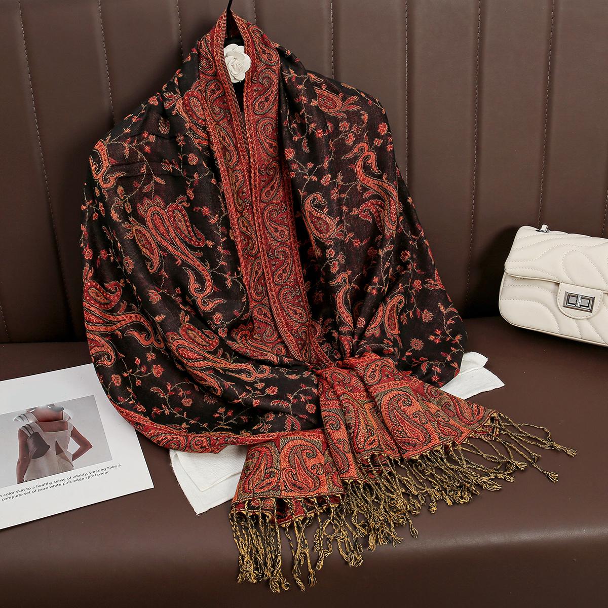 

Роскошный бренд осенний кашемировый пашминовый платок женский шарф теплый зимний шарф с принтом женский платок хлопковый палантин шарф
