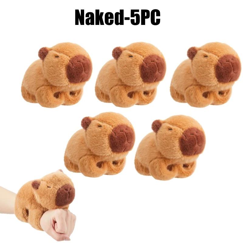Adorable Capybara Plush Doll Cartoon Hand Wrist Stuffed Animal Fidget Toy Sensory Stress Relief Pop Circle Beating Puppet Gift