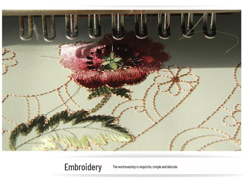 Pastoral Embroidery Tablecloth & Dining Chair Cover - Dustproof Fabric for Coffee & Dining Tables