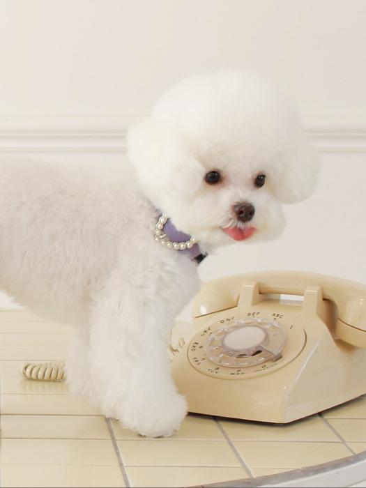 MAISON DE MIU Heart Pearl Collar - Violet Violet