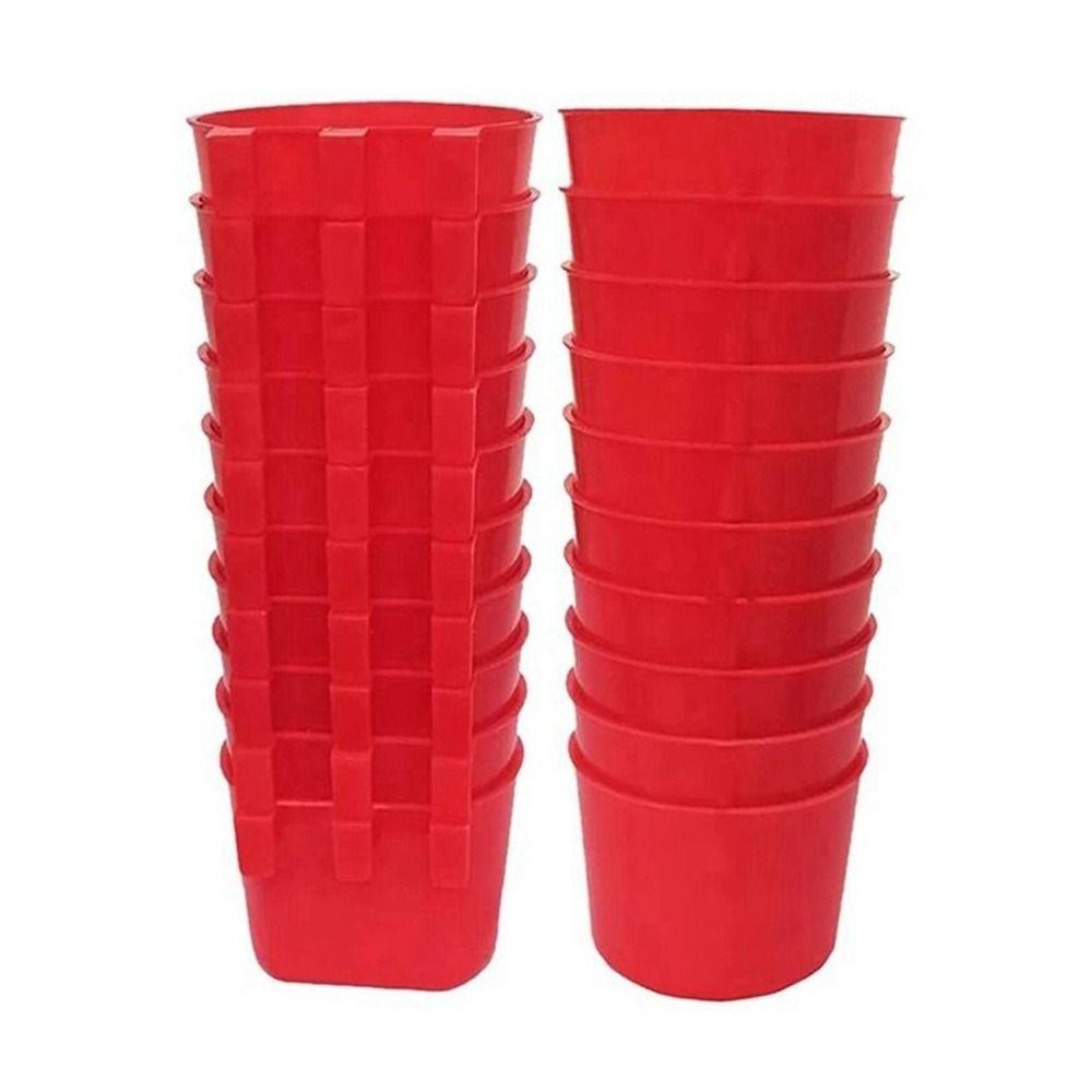 

20 шт. Пластиковые кормушки для цыплят и кроликов, подвесная кормушка, чашки для клетки, птица 20pcs