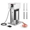 VEVOR Electric Sausage Stuffer 10L Vertical Meat Maker Stainless Steel, for Commercial Use, Stepless Speed Control Meat Stuffer, Sausage Filler Kit