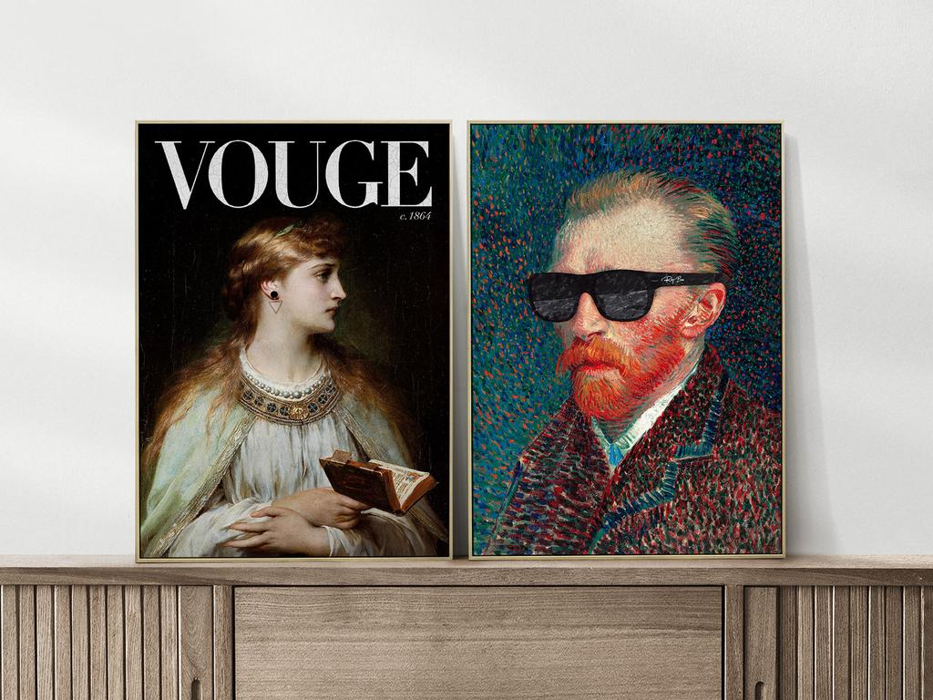 Zestaw dwóch plakatów portret van gogh