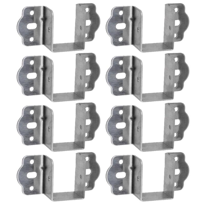 8 pezzi Connettori per Letto Staffe Metalliche per Mobili Morsetti per Telaio del Letto set per Supporto Stabile del Telaio del Letto e Protezioni Anticorrosione