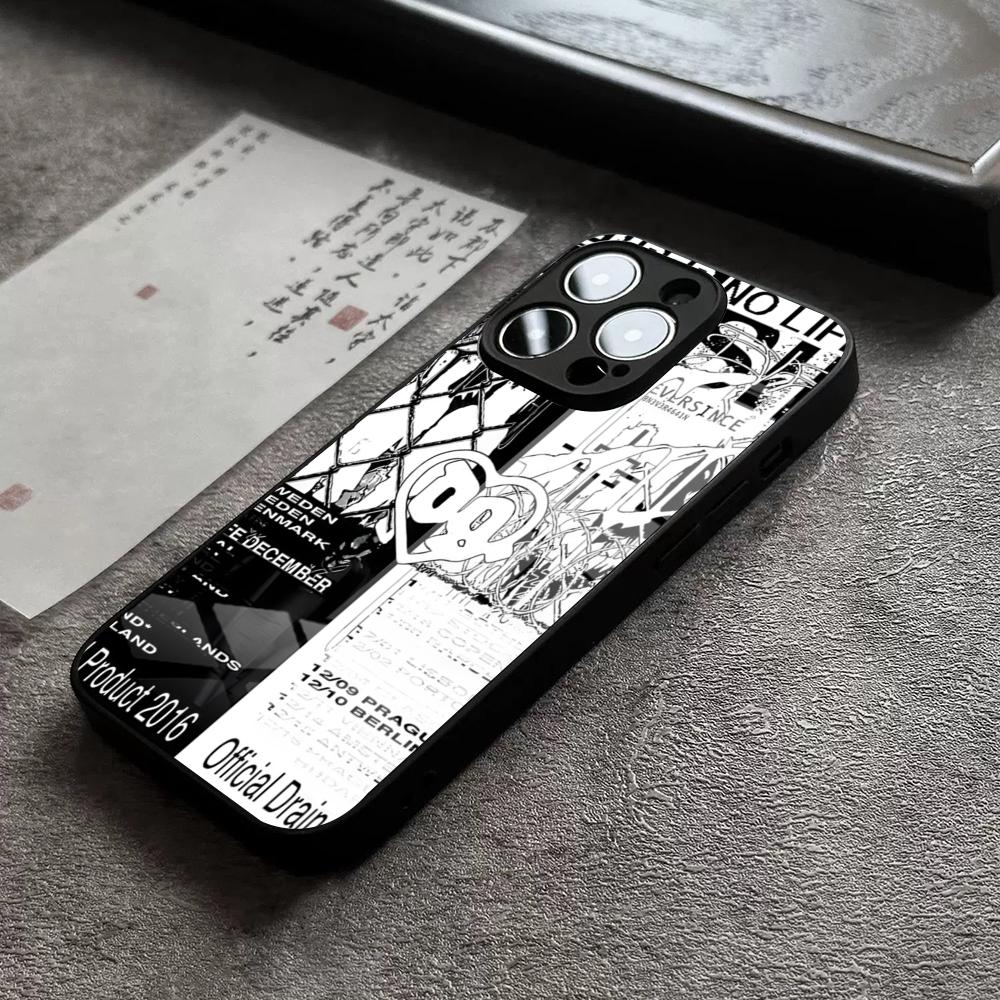 

Чехол для телефона Drain Gang для iPhone 16 Pro Max 15 Plus 14 Pro 12 11 13 Mini X XR XS Max 8 7 Plus SE Стеклянная крышка iPhone11