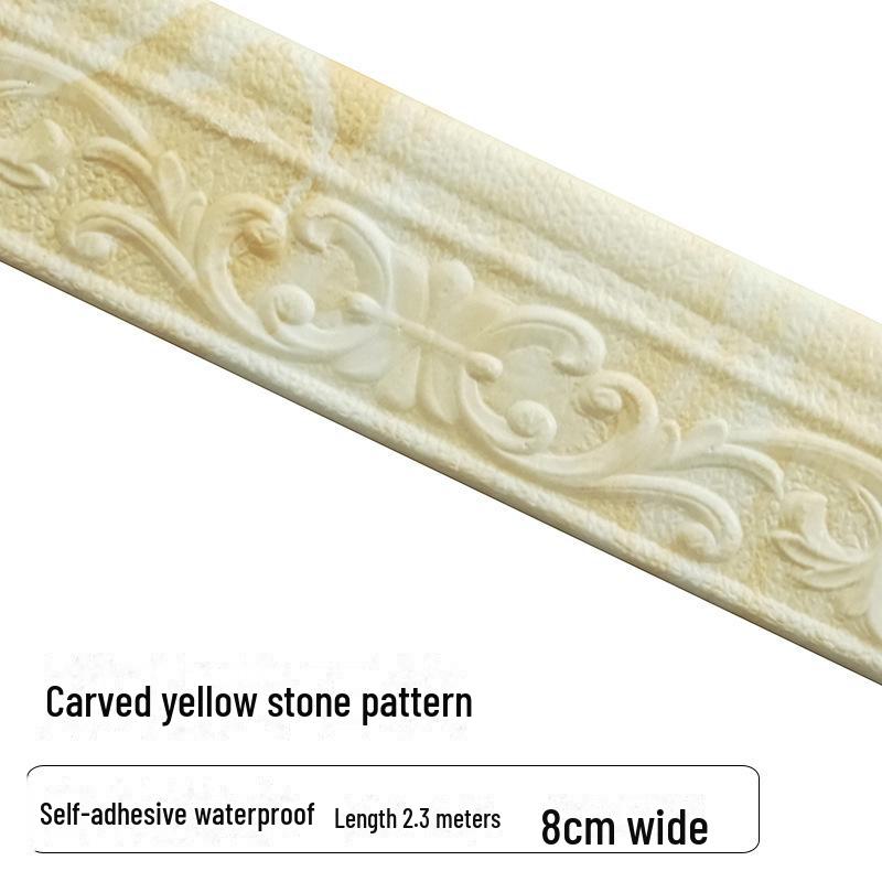 Selbstklebender 3D-Dekoraufkleber für Wände, Sockelleisten und Ecken, wasserdichter und kollisionssicherer Streifen.