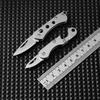 1pcs Outdoor Folding Knife Stainless Steel Pocket Knife Sharp Box-cutting Knife Keychain Pendant Ideal Gift for Daily Carry