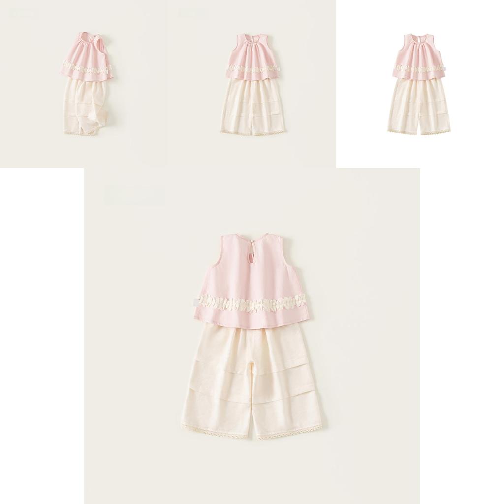 Girl Toddler Summer Sleeveless Cotton Fruits Pajama Set For Kids