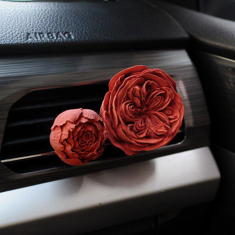 Car Air Freshener Rose Eternal Flower Bouquet Air Vent Decoration Aroma Diffuser Stone Car Fragrance Ornament High-End Gift