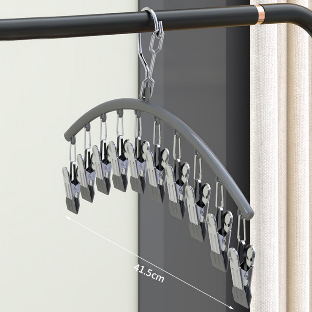 

Ветрозащитная сушилка из нержавеющей стали с прищепками, многофункциональная для носков и нижнего белья 10 Clips