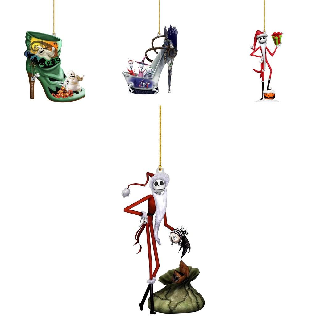 Tim Burton Nightmare Before Christmas Acrylic Hanging Ornament Jack Skellington Doctor And Mayor Figurine Car Decoration
