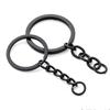 10 шт., черная цепочка для ключей в виде лобстера 25 мм 30 мм, сумка для самостоятельного изготовления ювелирных изделий, аксессуары