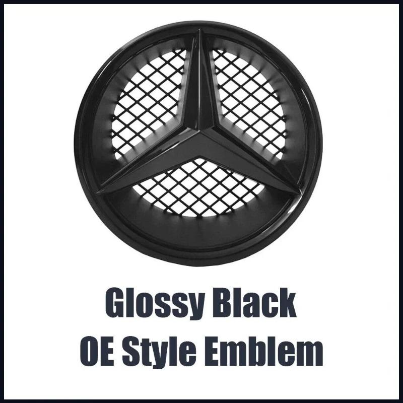 Calandre avant style OE Noir et Argent Emblème Étoile Noir Brillant Pour Mercedes Benz Classe GLK X204 2008-2012 GLK280 GLK300 GLK350