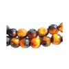 Strand of 38 Round Faceted Beads 8mm In Brown Tiger Eye