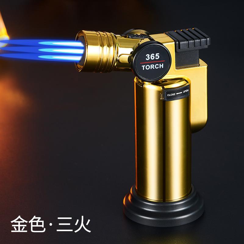 New Direct Blue Flame Open Flame Conversion Lighter Windproof Cigar BBQ Portable Flamethrowers Cigarette Accessories Gift