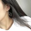 Europe And America Minimalist Punk Earrings Set For Women Geometric 3D Triangle Hollow Polygon  Fashion Jewelry Gifts