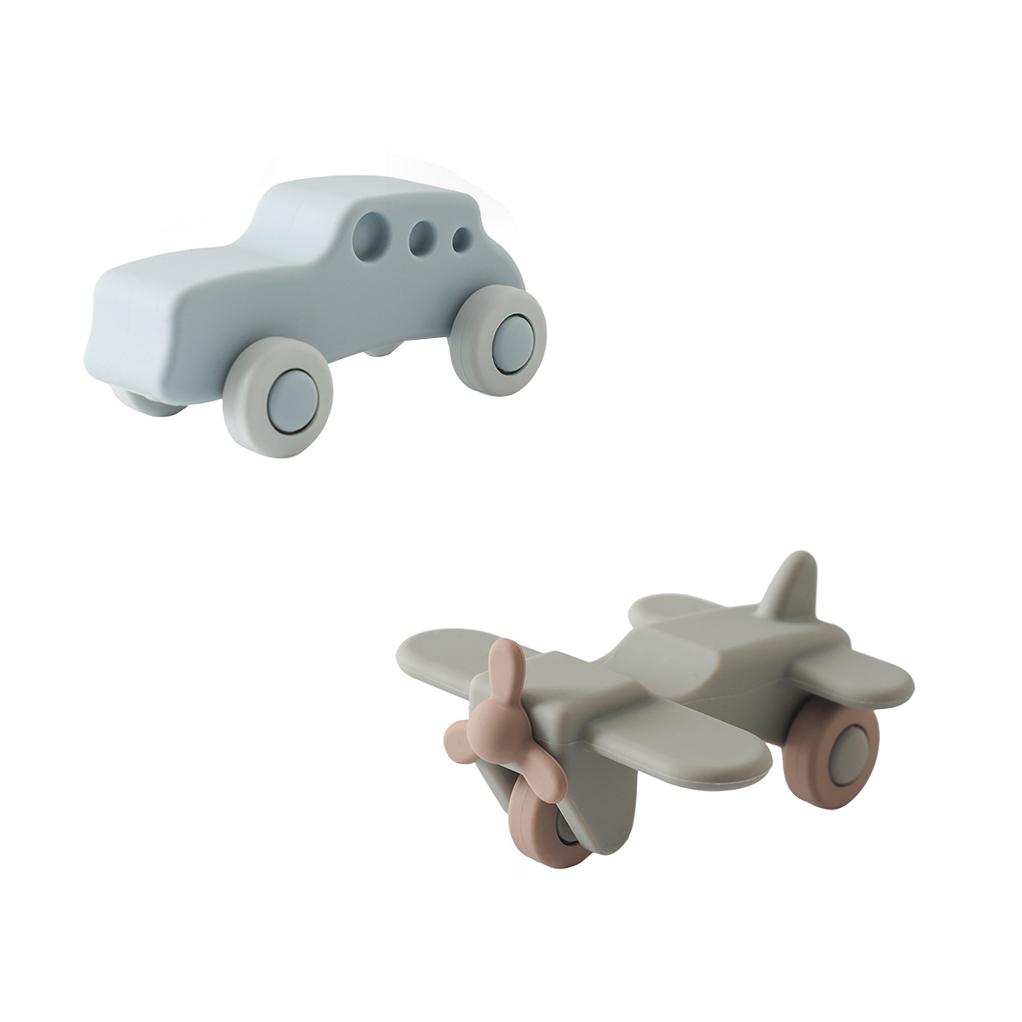 Baby Silicone Car Toys Montessori Baby Things Silicone Baby Teether Toy Car  0 12 Months Newborn Educational Toy Silicone Blocks
