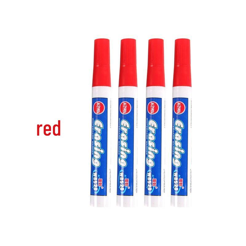 Large Capacity Erasable Whiteboard Markers: Black, Red, Blue