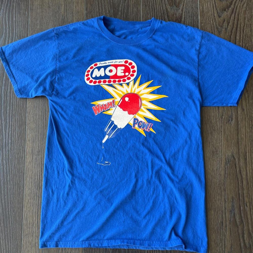 NEW Moe The Band Wham Pow Short Sleeve Cotton Blue S-5XL T Shirt TT664 Unisex T-Shirt L