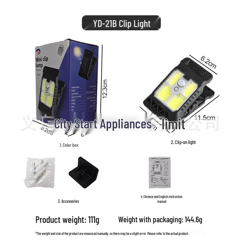 Best-Selling Solar Clip Light: Outdoor, Motion-Sensor, Waterproof Wall or Street Light for Garden/Courtyard