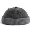Unisex Solid Color Brimless Caps For Men Women Streetwear Hip Hop Hats Retro Beanie Docker Caps Adjustable Dome Hats