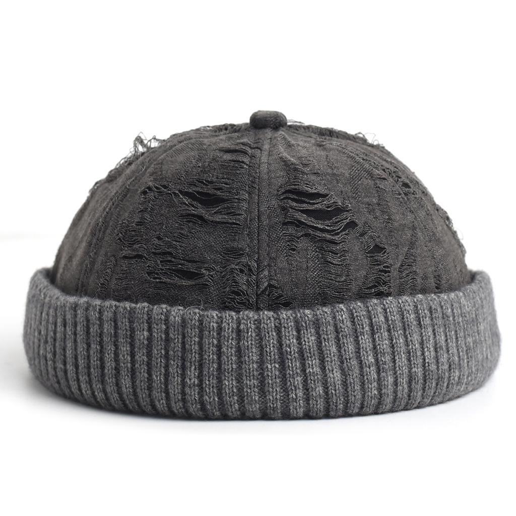 Unisex Solid Color Brimless Caps For Men Women Streetwear Hip Hop Hats Retro Beanie Docker Caps Adjustable Dome Hats