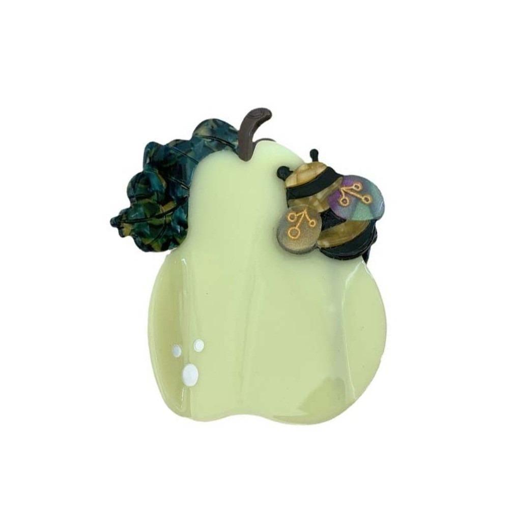 Waterproof Bee Pear Shark Clip Acrylic Acetate Hairgrips Creative Acetic Acid Hair Claw  Portable