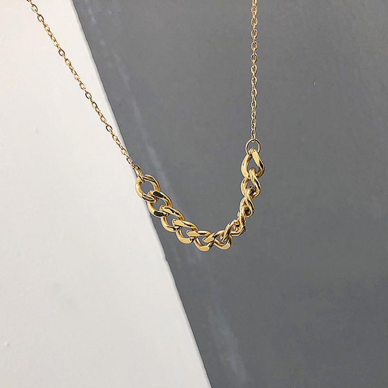 Fashion High Design Cold Wind Collarbone Chain Women Versatile Simple Splicing Short URL Necklace