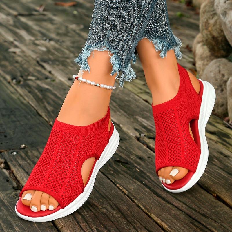 Summer New Breathable Fashion Sandals Women's Soft Sole Comfortable Women's Sports Flats