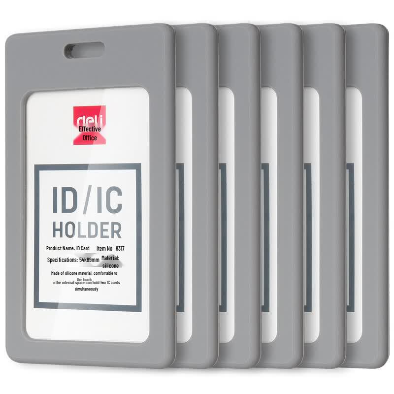 Deli Vertical Silicone ID Card Holder (12-pack)