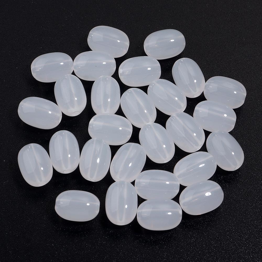 Frosted Oval & Round Acrylic Beads - Candy Color Matte for DIY Jewelry