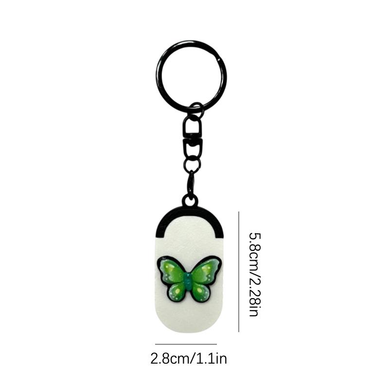 Portable Pill Case With Keychain Mini Pill Organizer Daily/Travel/Office Medicine Box Multifunctional Small Item Storage Box
