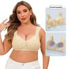 Women's Underwear Front Buckle Without Steel Ring Printing Bra Plus Size