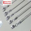 Stainless Steel Chain Fashion Hip Hop Women's Titanium Flat Necklace