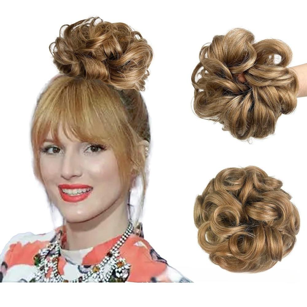 Kadın Kabarık Düzensiz Topuz Saç Parçası – Hacimli Doğal Saç Tokası