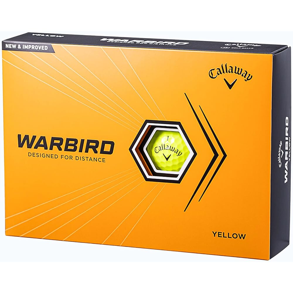 Callaway Warbird 23 Golf Balls Yellow 12 Pack 2-Piece Structure