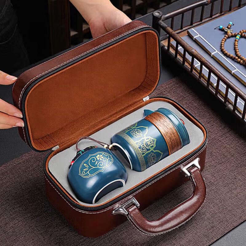 Portable Ancient Charm Ceramic Kung Fu Tea Set
