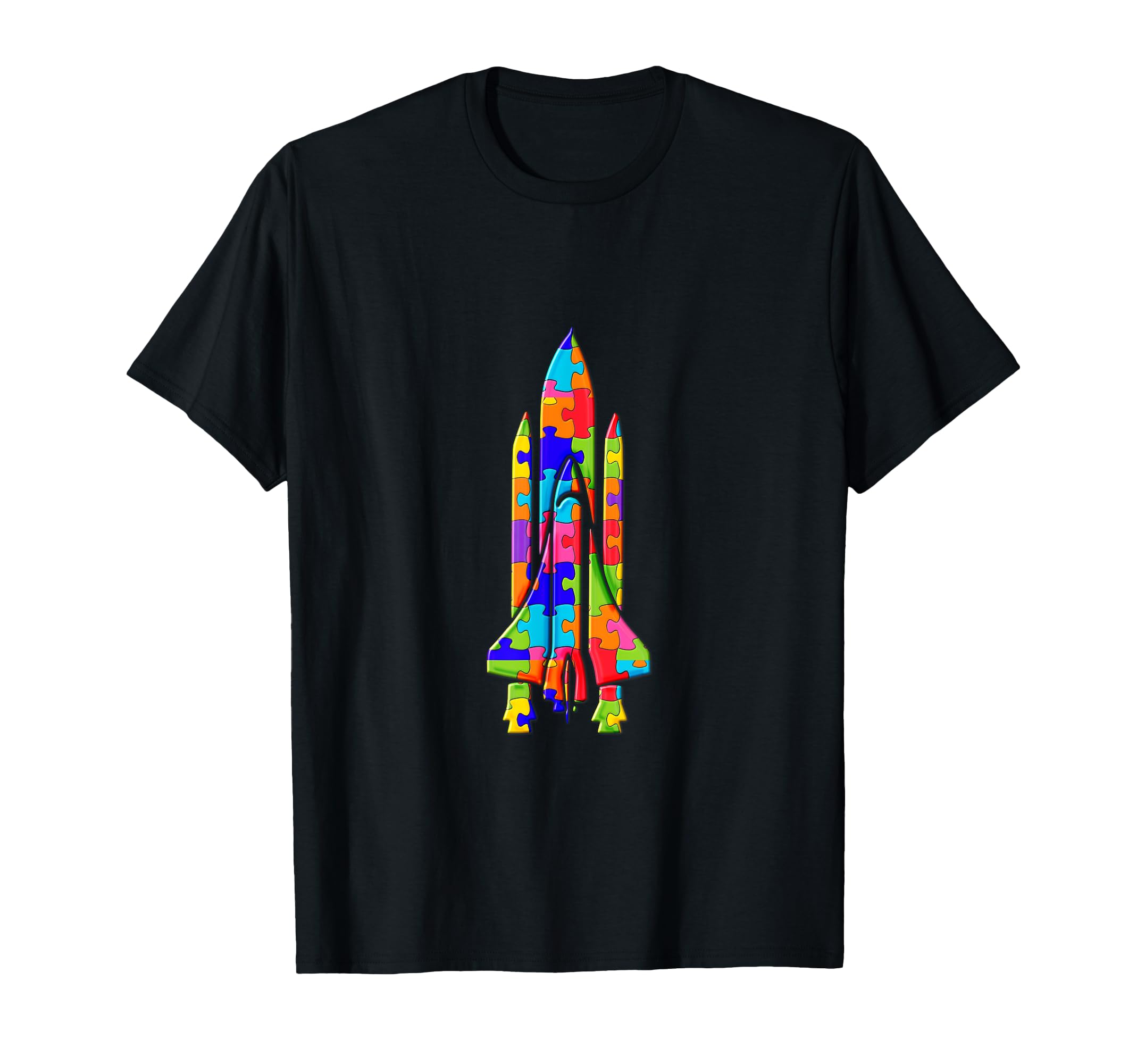 

Space Rocket Jigsaw Puzzle Autism Puzzle T-Shirt