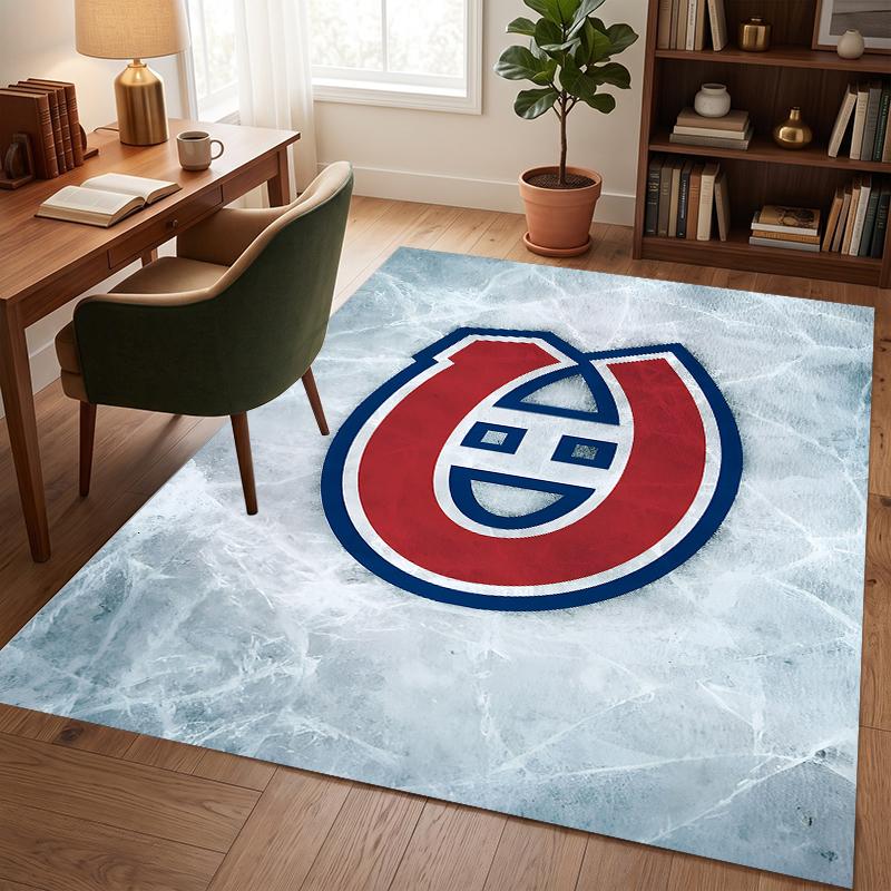 Montreal Canadiens (5) Office Rug Elegant Floor Rug for Office Living Room Bedroom and Indoor Home Spaces