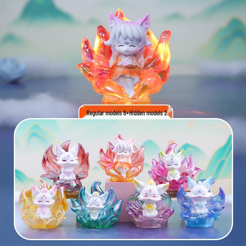 Kunlun Neunschwänziger Fuchs Überraschungsbox - Geburtstagsgeschenk Ornament für Jungen & Mädchen
