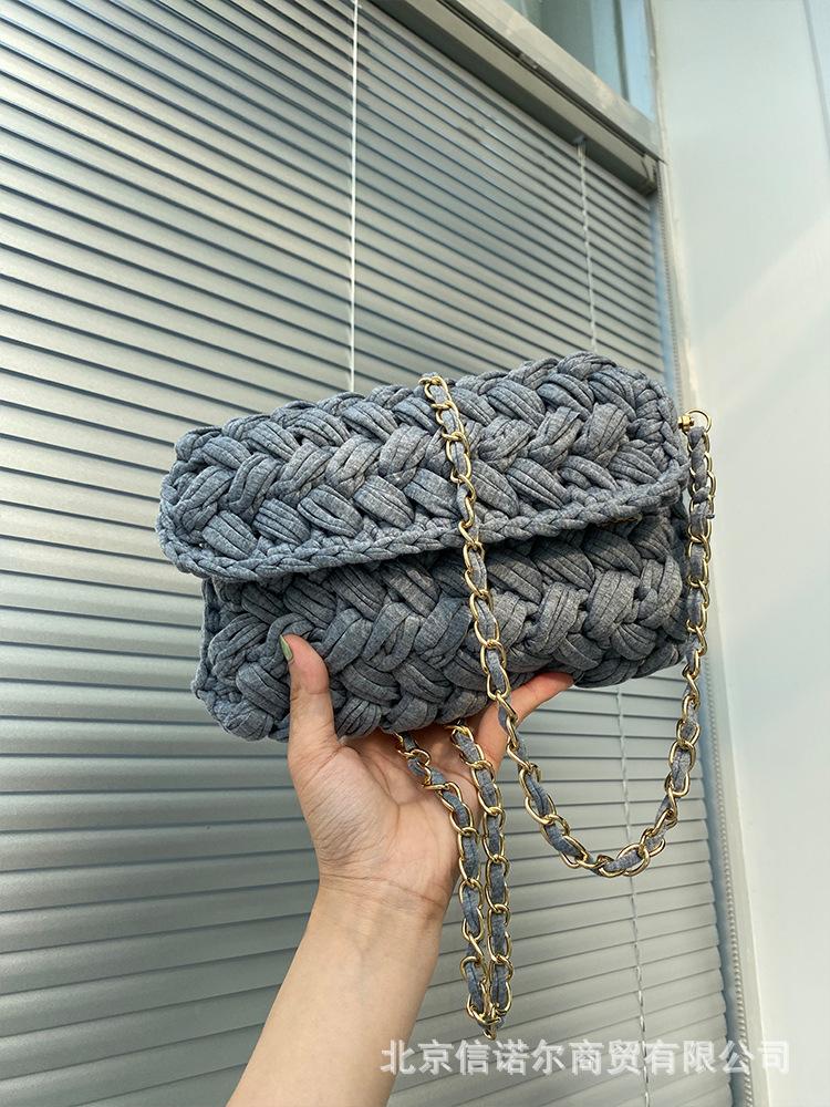 

Bags for Women Hand Woven Bag Strip Thread Hook Knitted Women s Shoulder/Crossbody Bag Clutch Bag bag