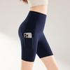 High Waist Women's Yoga Shorts with Pockets - Summer Thin Style, Tummy Control, Hip Lift, and Base Layer for Fitness and Cycling
