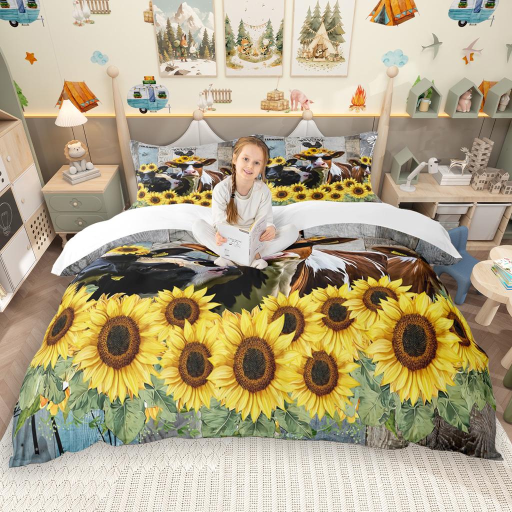 Homewish Southwestern Cowboy Cowgirl Duvet Cover Set 2pcs/3pcs, Rustic Texas Star Bedding, Retro Hat Boots Quilt Cover Set