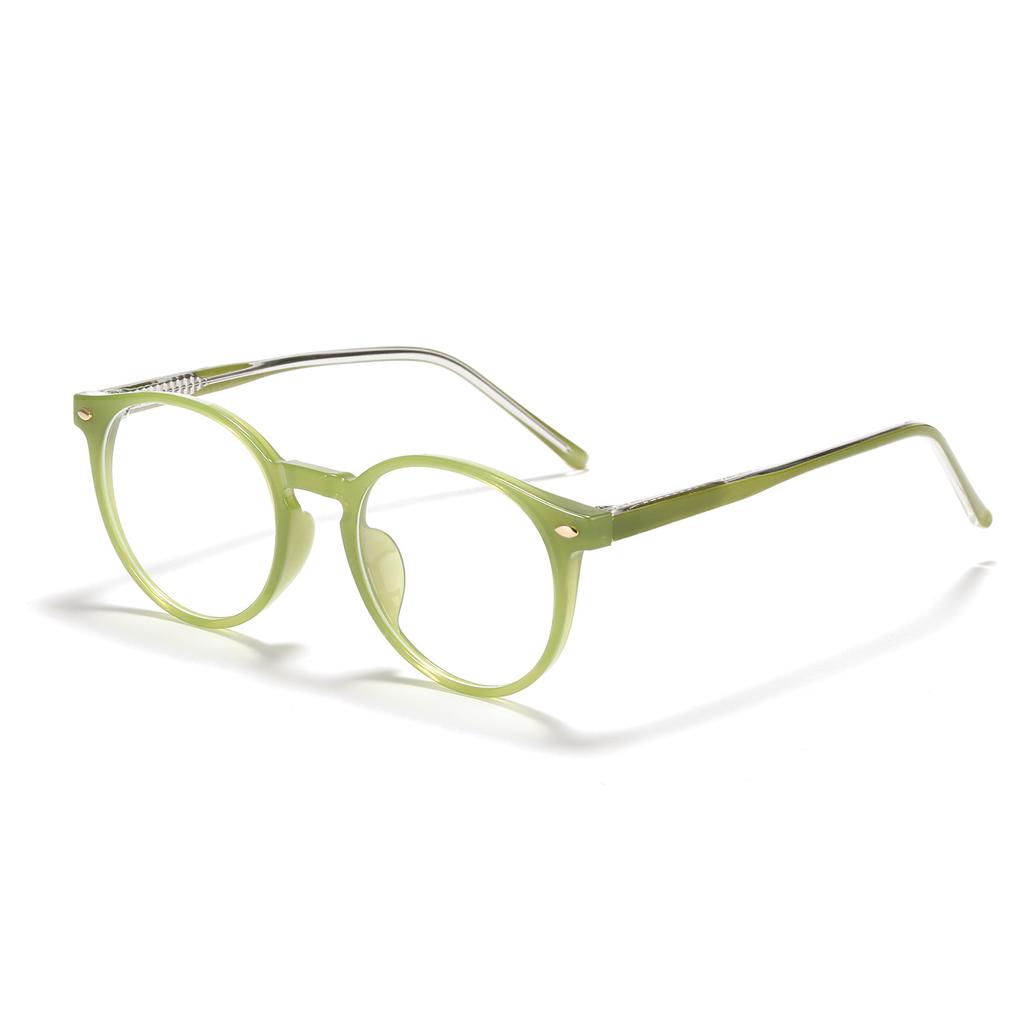 Round Glasses Men'S 8840 Candy-Colored Flat Glasses Women'S College Wind Sweet Plain Mirror