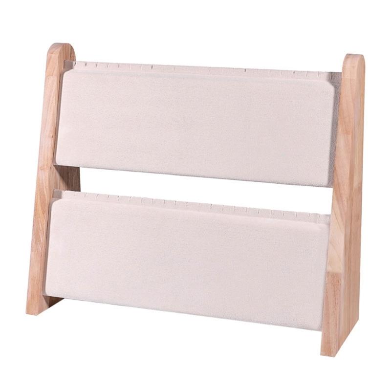 Practical Sturdy Solid Wood Necklace Bracelet Holder Vertical Jewelry Storage Rack for Artistics Craft Supplies