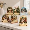 DIY Christmas Card Kit Kit, 3D Pop-Up Faux Pearl Art Snowman Santa Elk Craft Kits Wreath Card, Handmade Xmas for Family And Friends Holiday