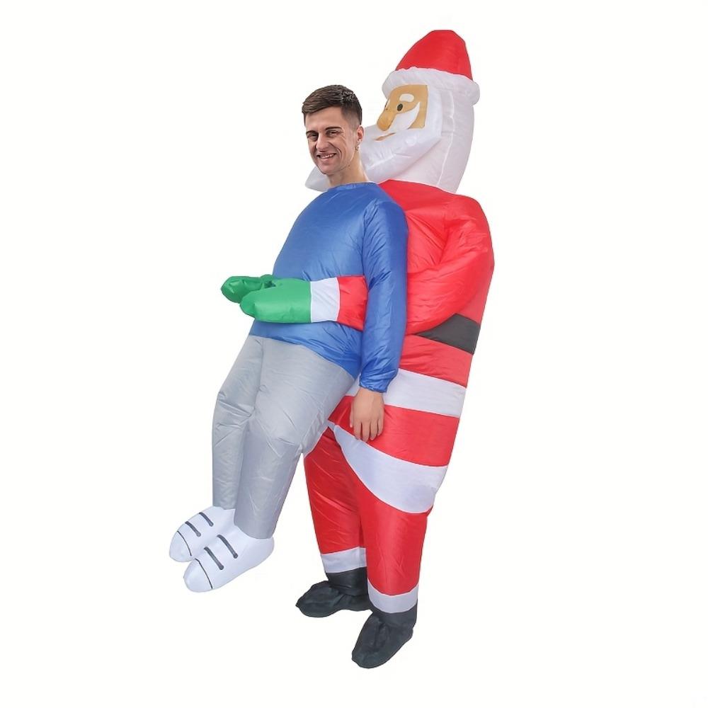 

Надувной костюм Санта-Клауса для мужчин, Надувные рождественские костюмы, Рождественские костюмы для взрослых 155-190cm красный
